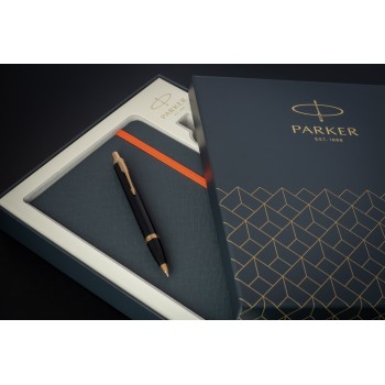 Набор Parker IM Black GT (шариковая ручка + блокнот)