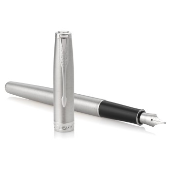 Набор: перьевая ручка + блокнот Parker Parker Sonnet Core F526, Stainless Steel CT (Перо M)