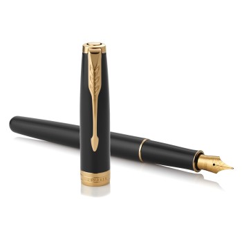 Ручка перьевая Parker Sonnet Core F530, Lacquer Black GT (Перо М)