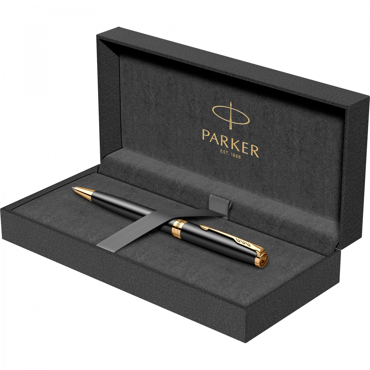 Подарочный набор: Шариковая ручка Parker Sonnet Core K528, Matte Black GT +  Ежедневник Premium, Black GS — фото 15
